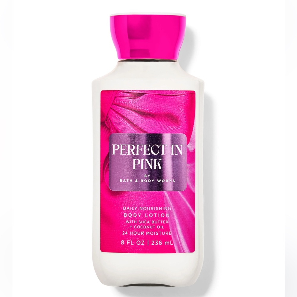 NWT Bath & Body Works Pink Nourishing Body Lotion Shea Butter Coconut Oil 8oz